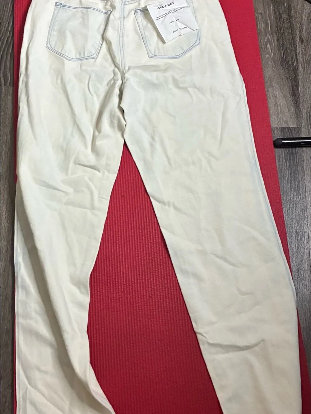 Brand New Good American off white High-Rise Jeans and bra top - Picture 7 of 7